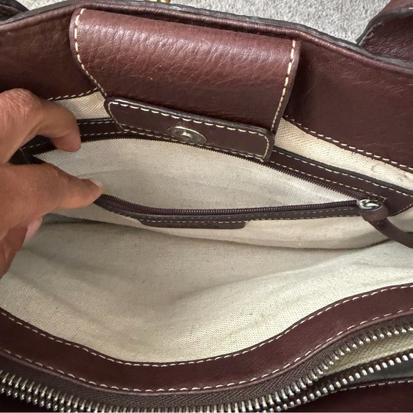 Vintage Michael Kors Royal Hock Brown Pebbled Leather Tote/Satchel - Picture 6 of 9